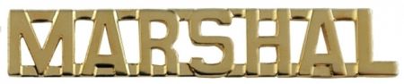 MARSHAL COLLAR PINS, BRASS - 3/8" TALL - SOLD in PAIRS.